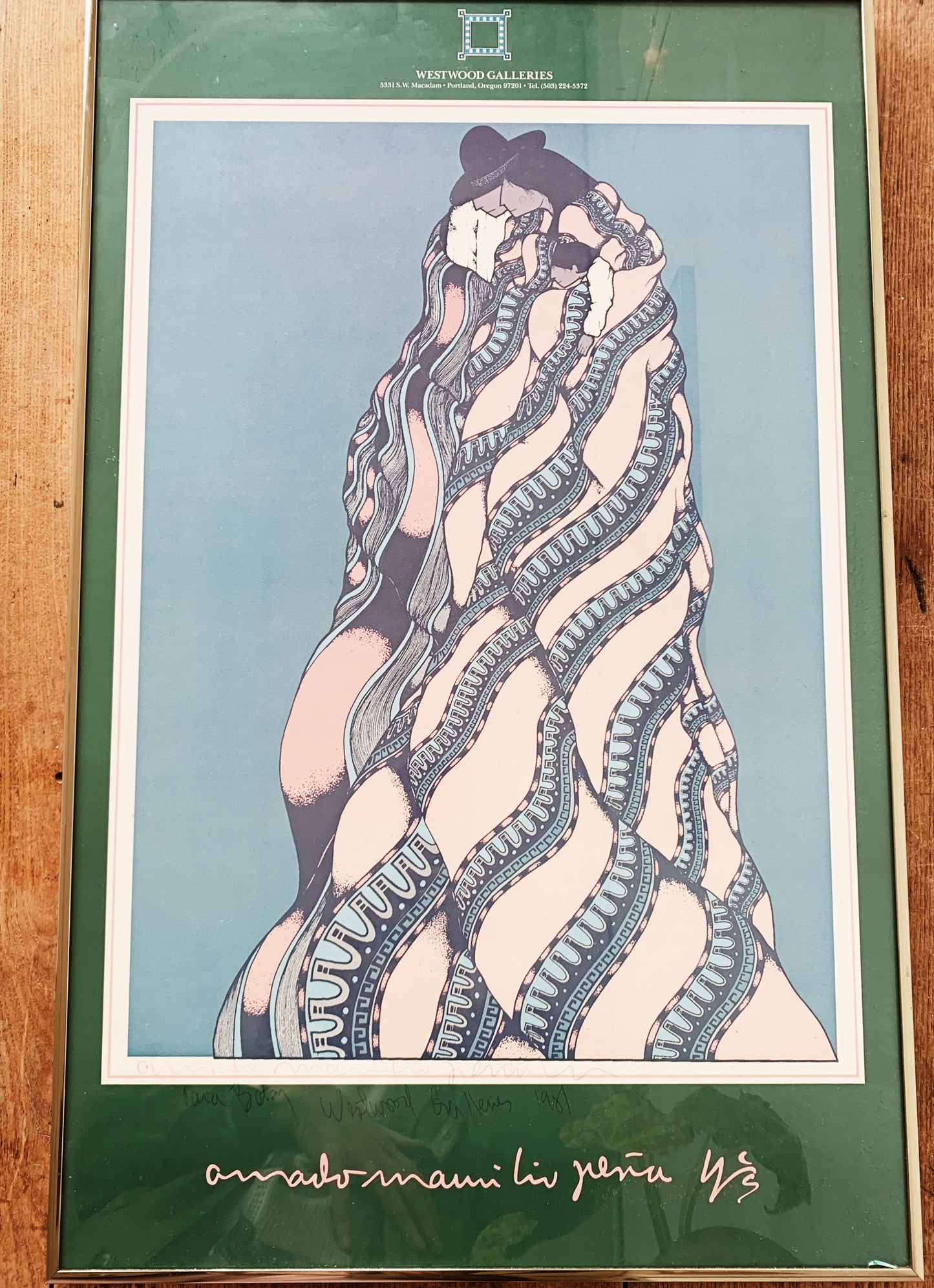 Vintage Signed Amado Maurilio Pena Gallery Poster