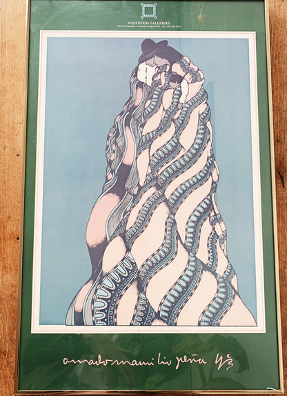 Vintage Signed Amado Maurilio Pena Gallery Poster