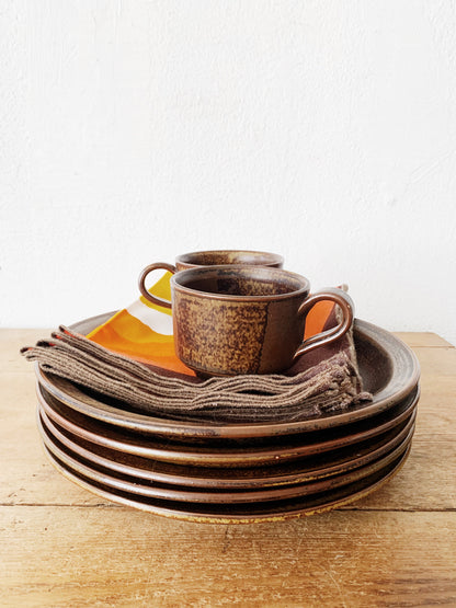 Vintage 7 Piece Iron Mountain Stoneware Plates and Mugs