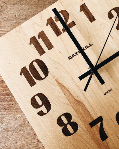 Vintage Woodburned Clock