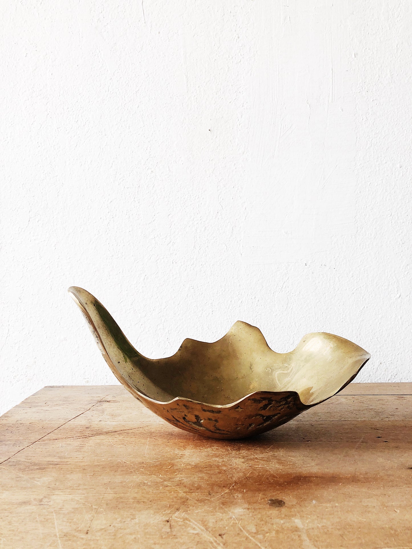 Vintage Brass Sculptural Dish
