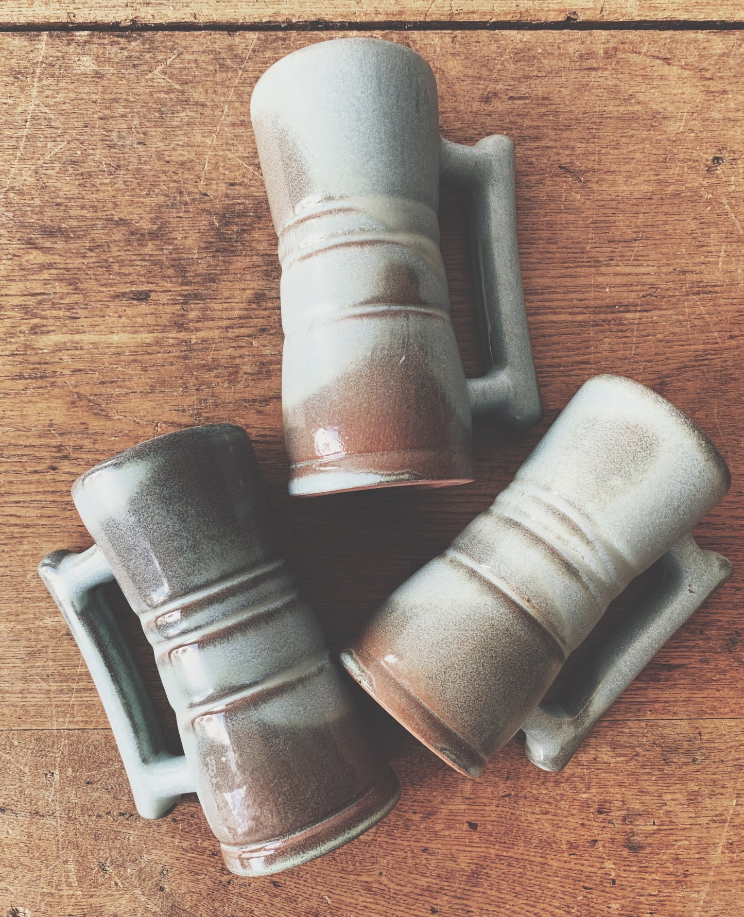 Frankoma Prairie Green Juice Cup Set of Three