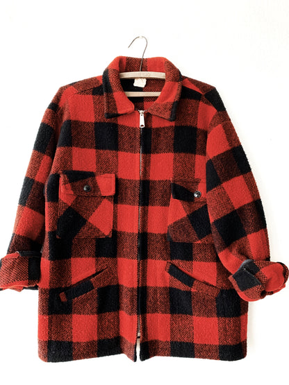 Vintage Plaid Wool Jacket