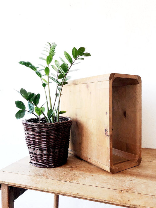 Vintage Wood Cube Storage
