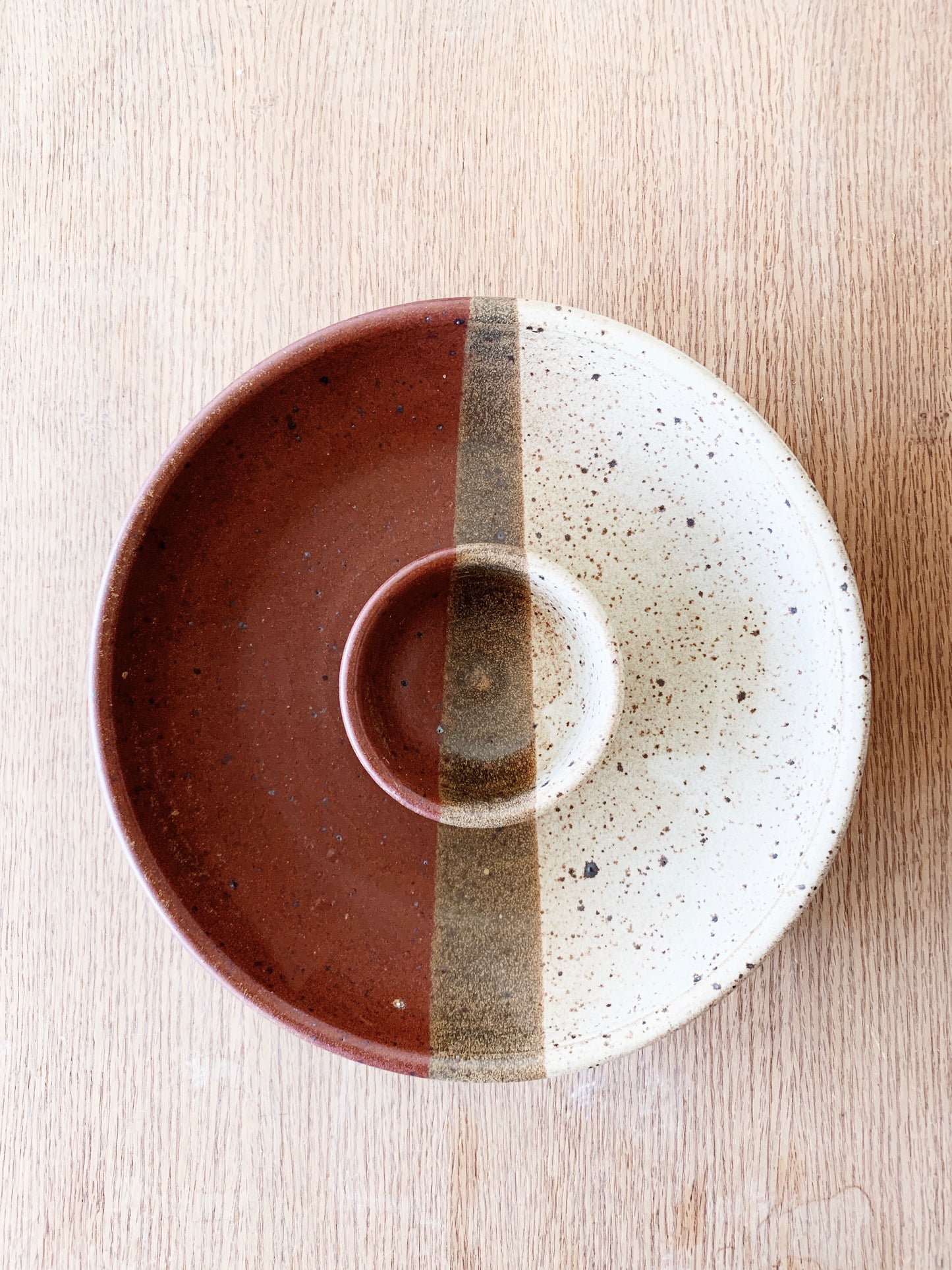 Vintage Stoneware Chip ‘n Dip