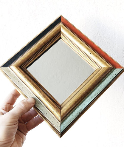 Mid Century Colorblock Mirror