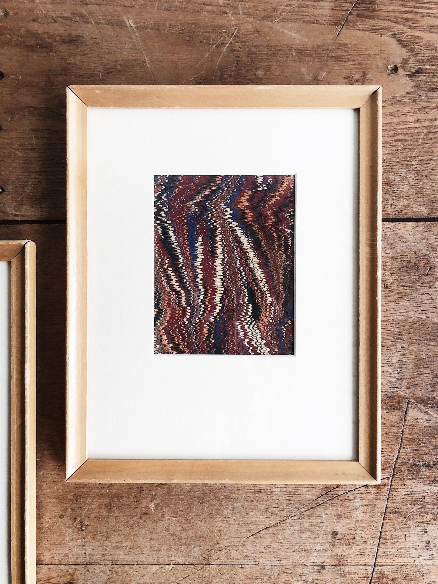 Vintage Marbled Abstract Leather Art