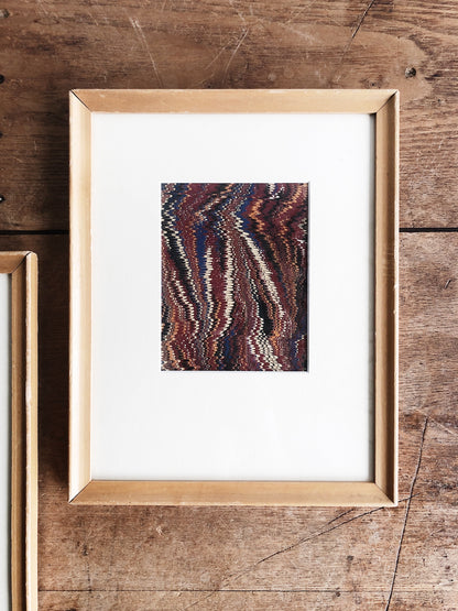Vintage Marbled Abstract Leather Art