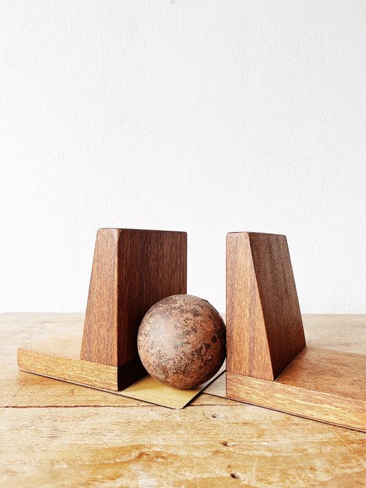 Vintage Teak Bookends