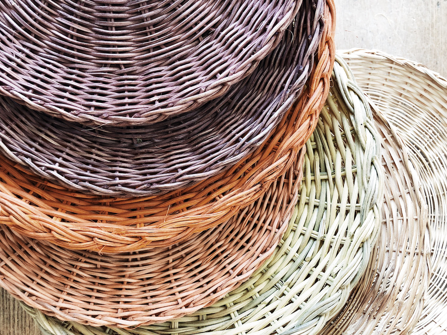 Vintage Straw Plate Holders