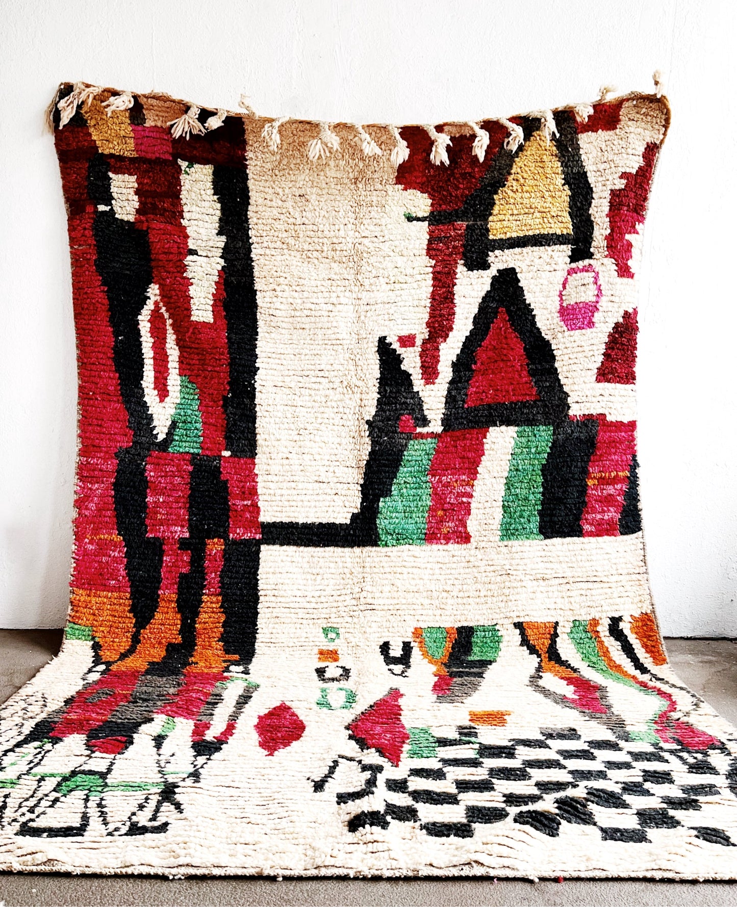 Large Vintage Moroccan Wool Rug