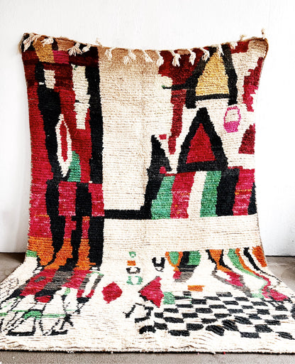 Large Vintage Moroccan Wool Rug