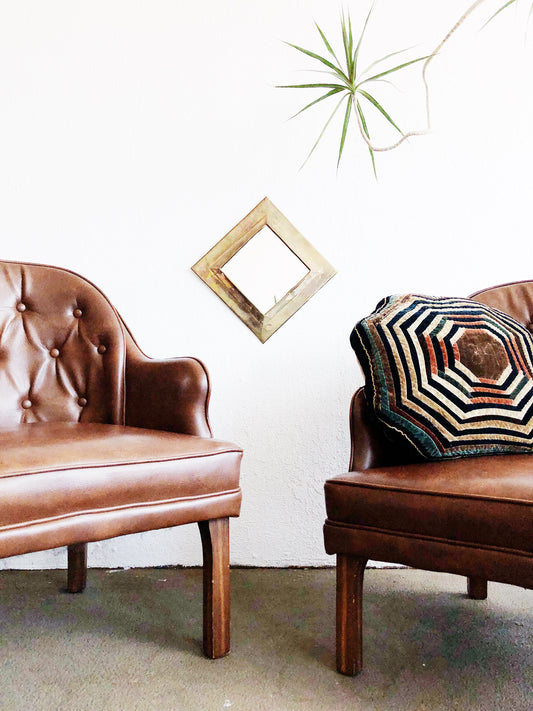 Vintage Leatherette Club Chair