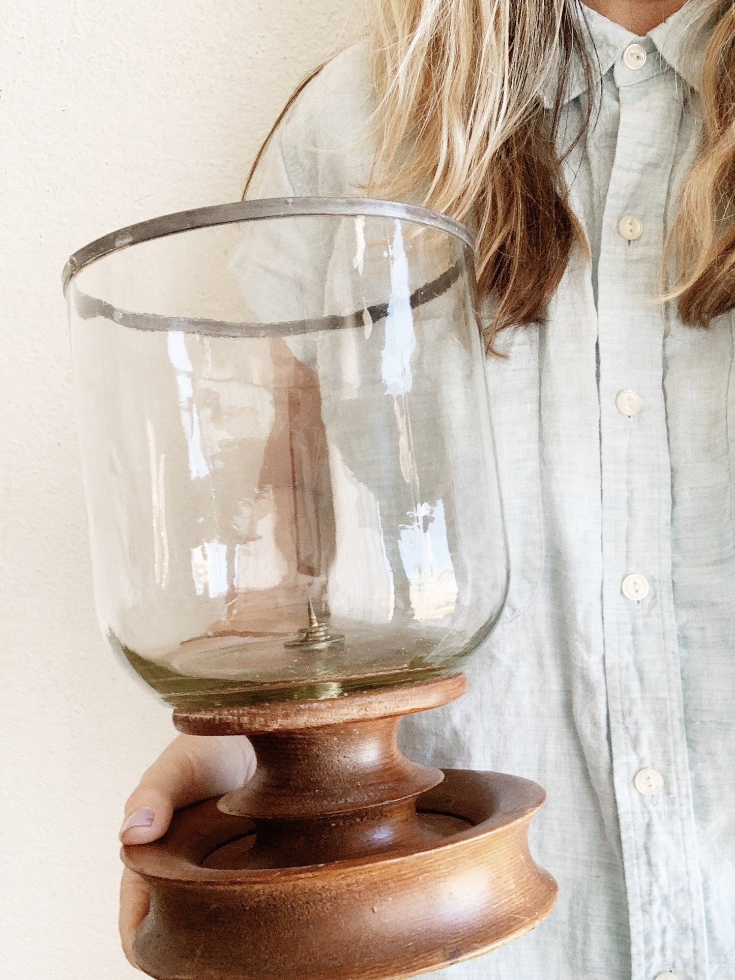 Large Vintage Candle Holder