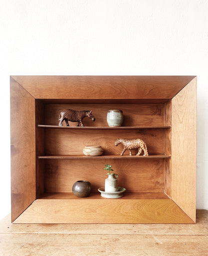 Vintage handmade Wood Shadow Box Shelf