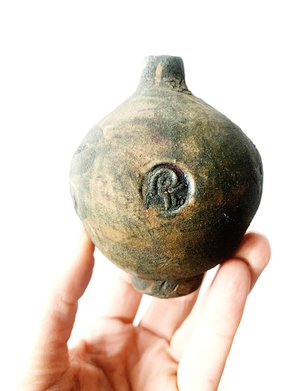 Vintage Raku Bud Vase