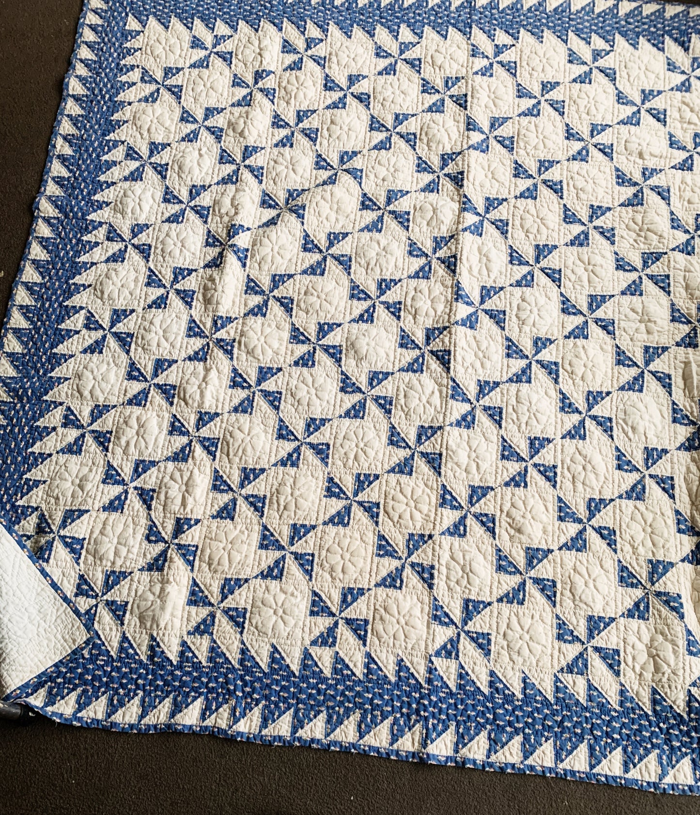 Antique Cotton Pinwheel Quilt