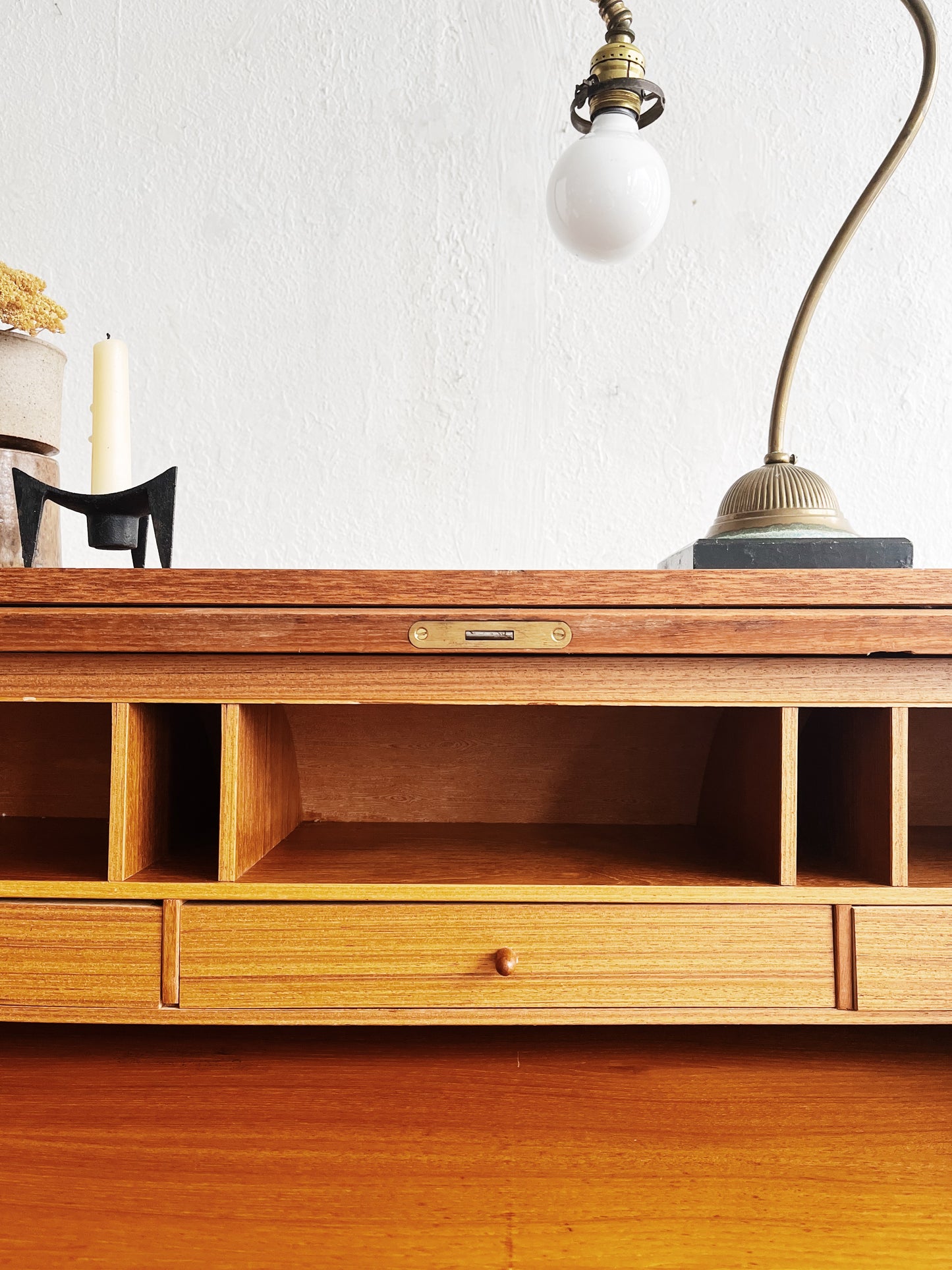 Vintage Ostergaard Style Roll Top Desk