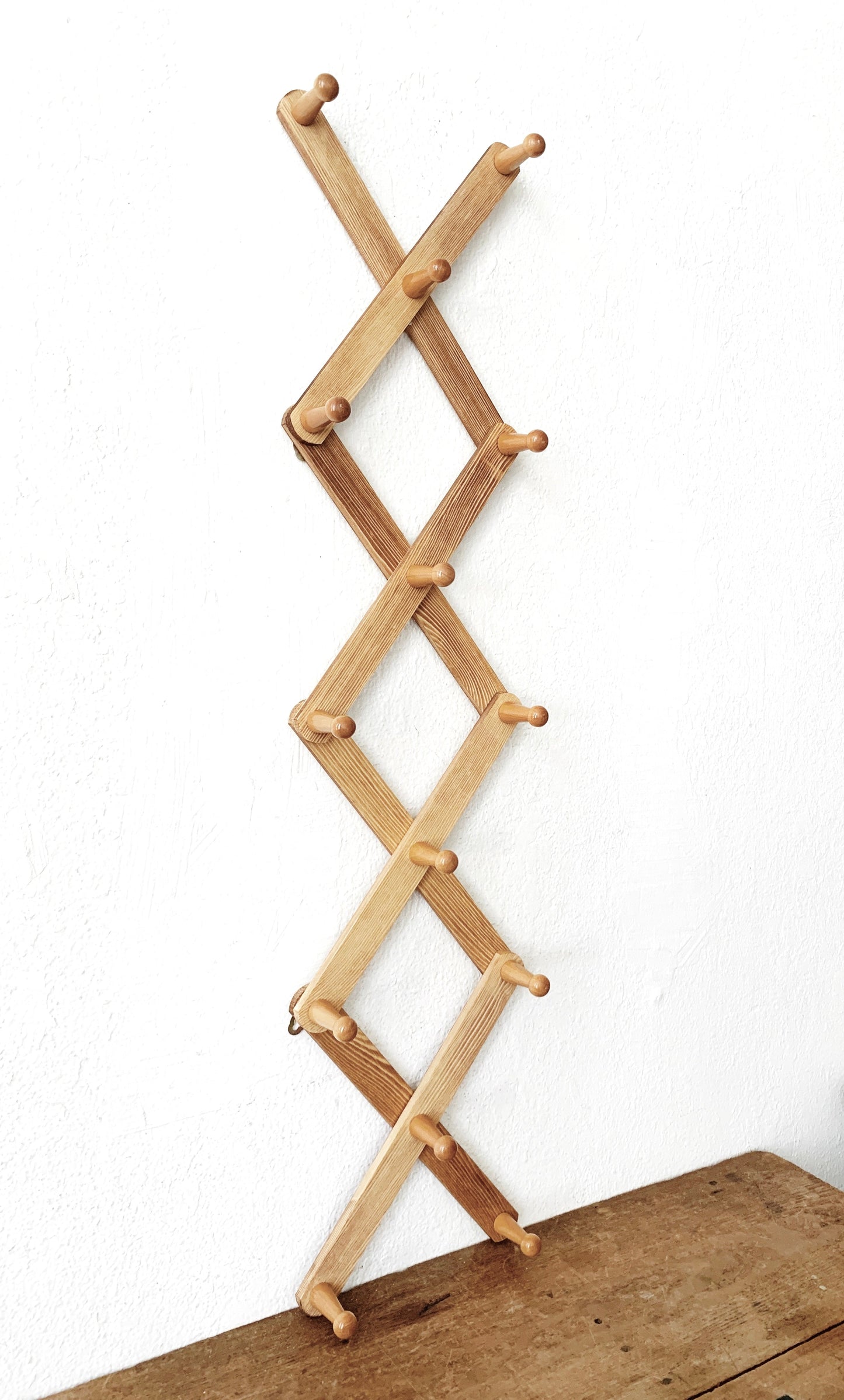 Vintage Wood Peg Rack