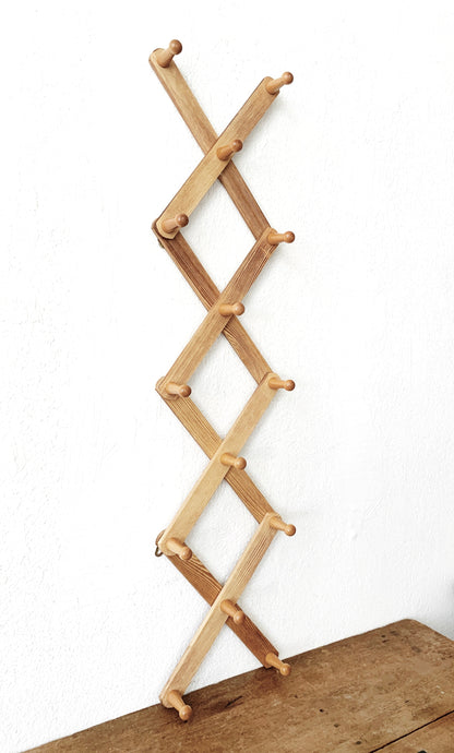 Vintage Wood Peg Rack
