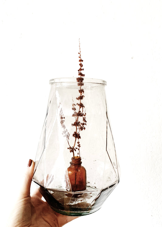 Thick Smoky Glass Terrarium