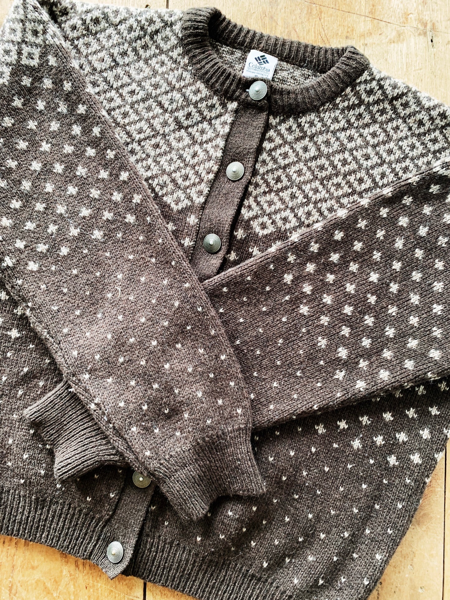 Vintage Columbia Wool Cardigan
