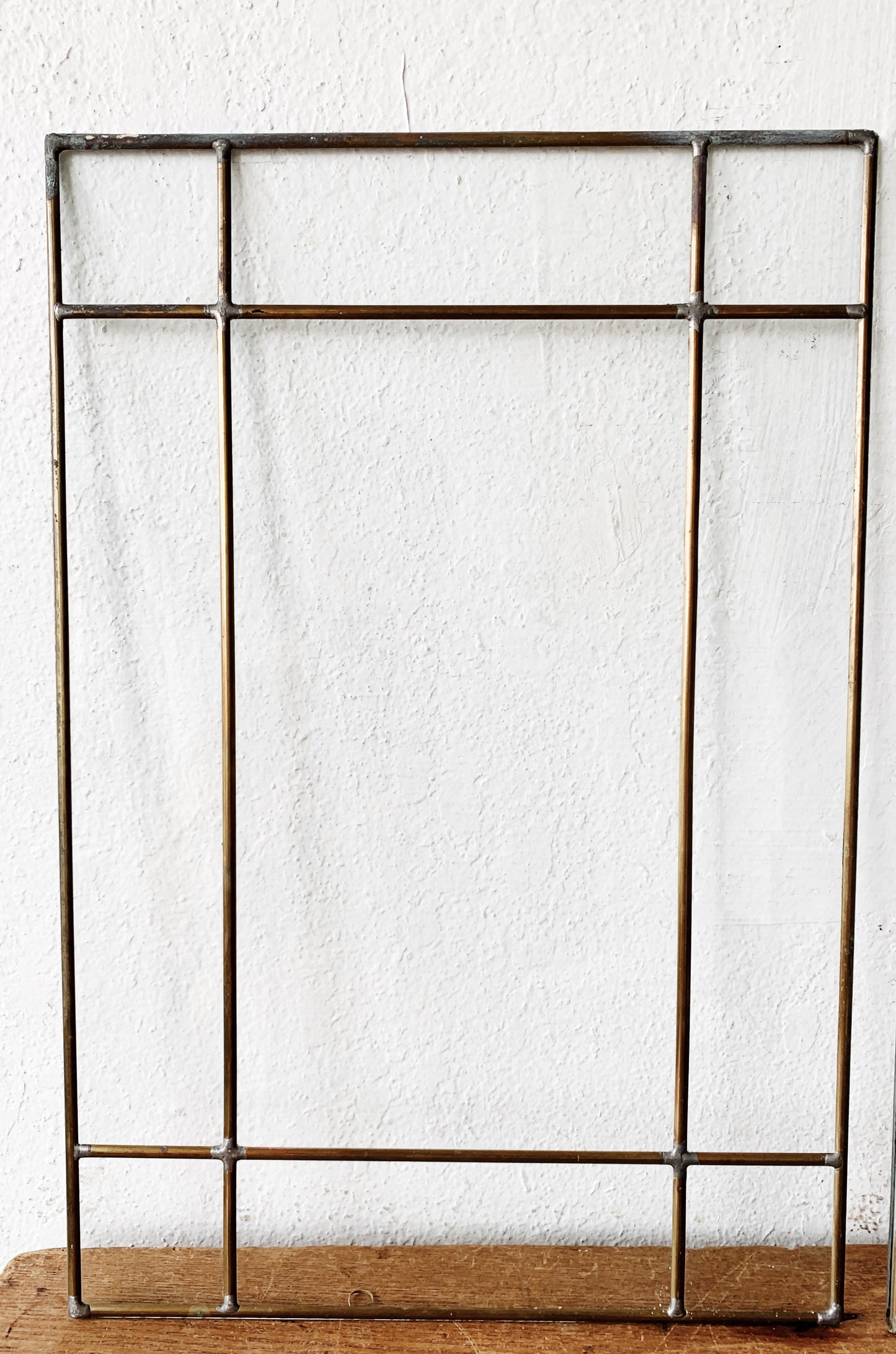 Antique Leaded Brass Window Panel