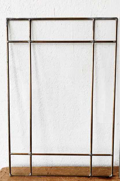 Antique Leaded Brass Window Panel