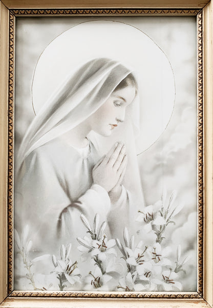 Antique Framed Mary Magdalene Litho