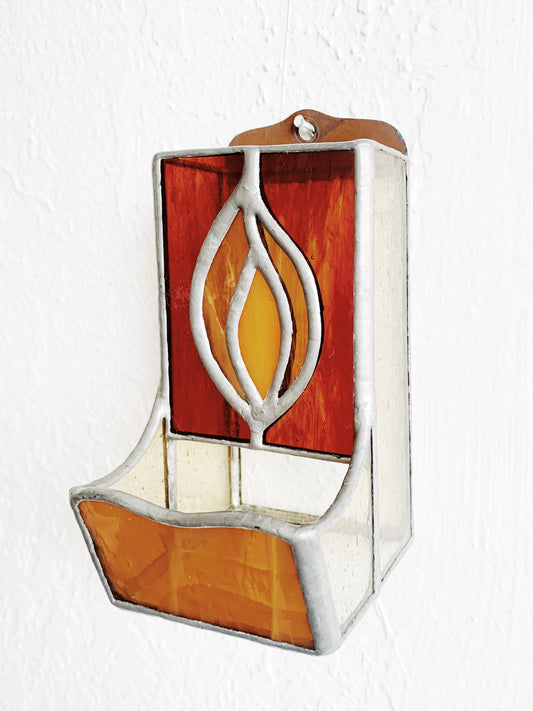 Handmade Stained Glass Match Dispenser