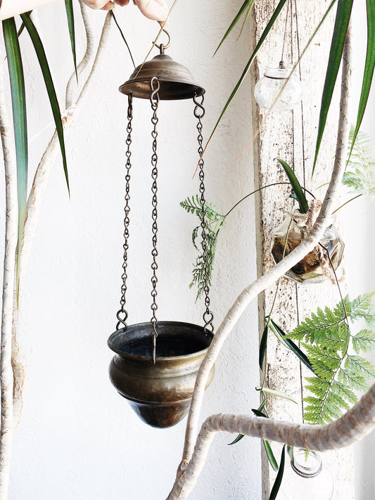 Vintage Brass Plant Hanger
