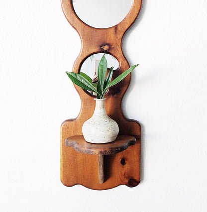 Long Vintage Abstract Mirror Shelf