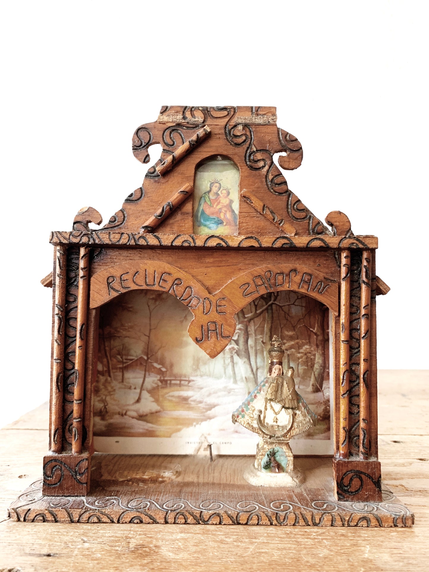 Antique Wood Shrine
