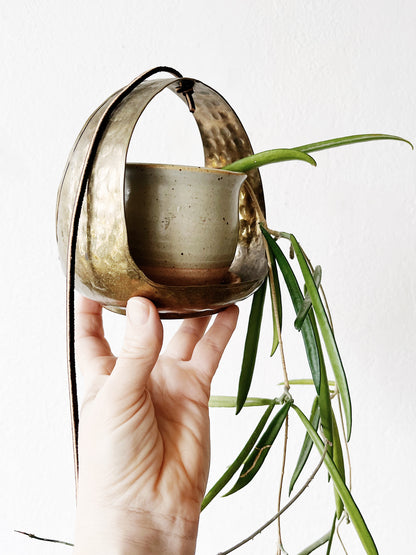 Vintage Hammered Brass Hanger