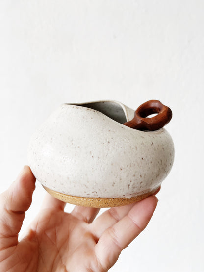 Handmade Ceramic Salt Cellar and Spoon