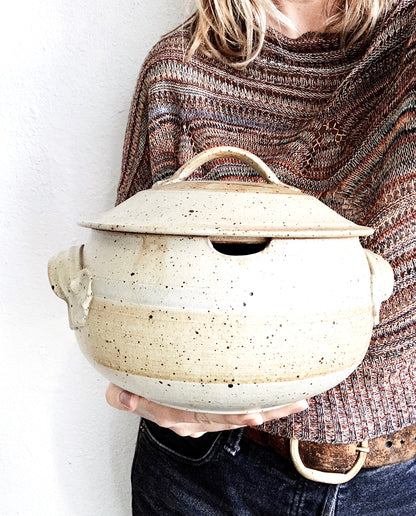 Vintage Stoneware Crock / Soup Tureen