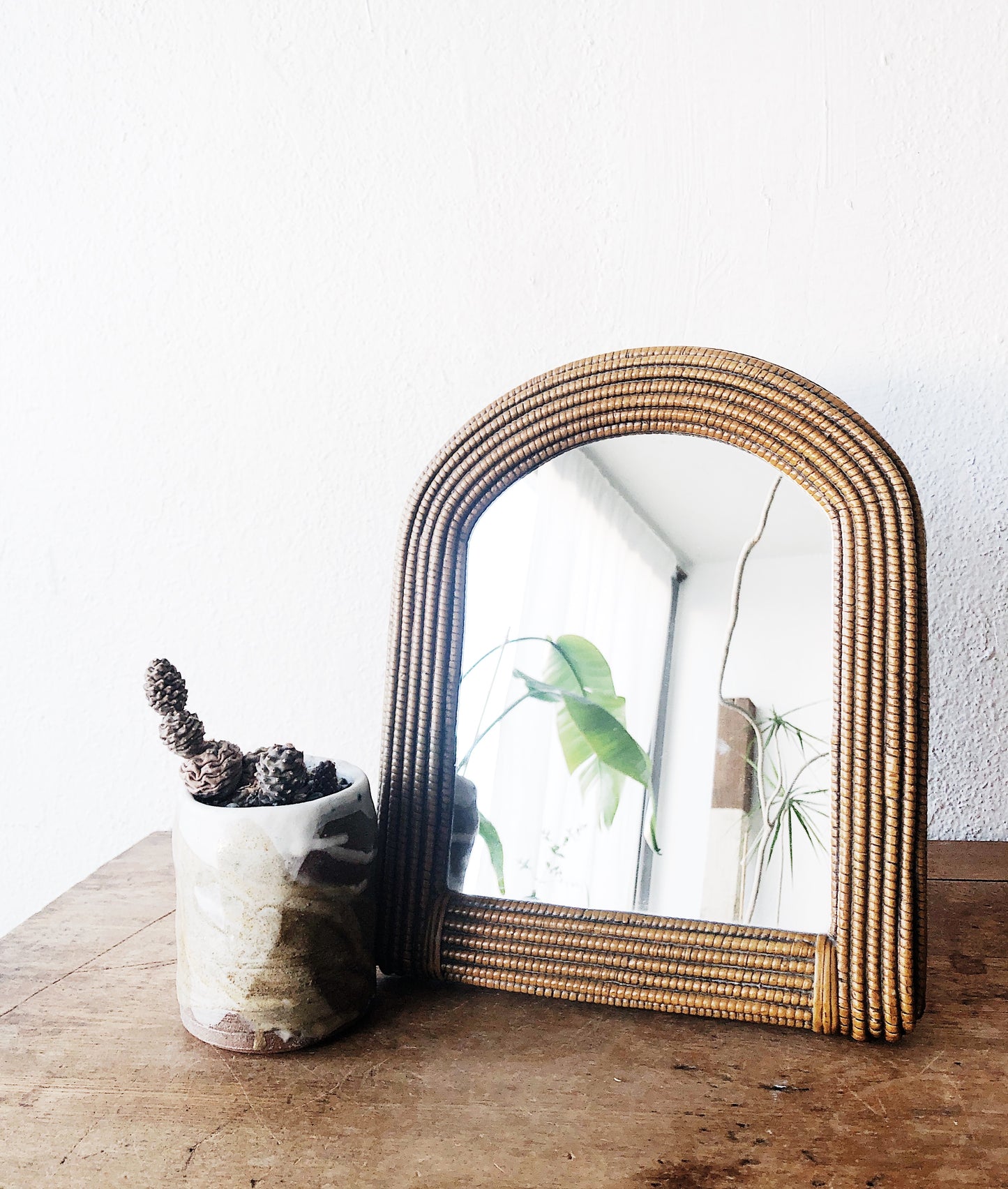 Vintage Resin Arched Mirror