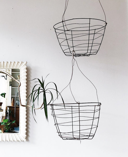Vintage Wire Planter Basket