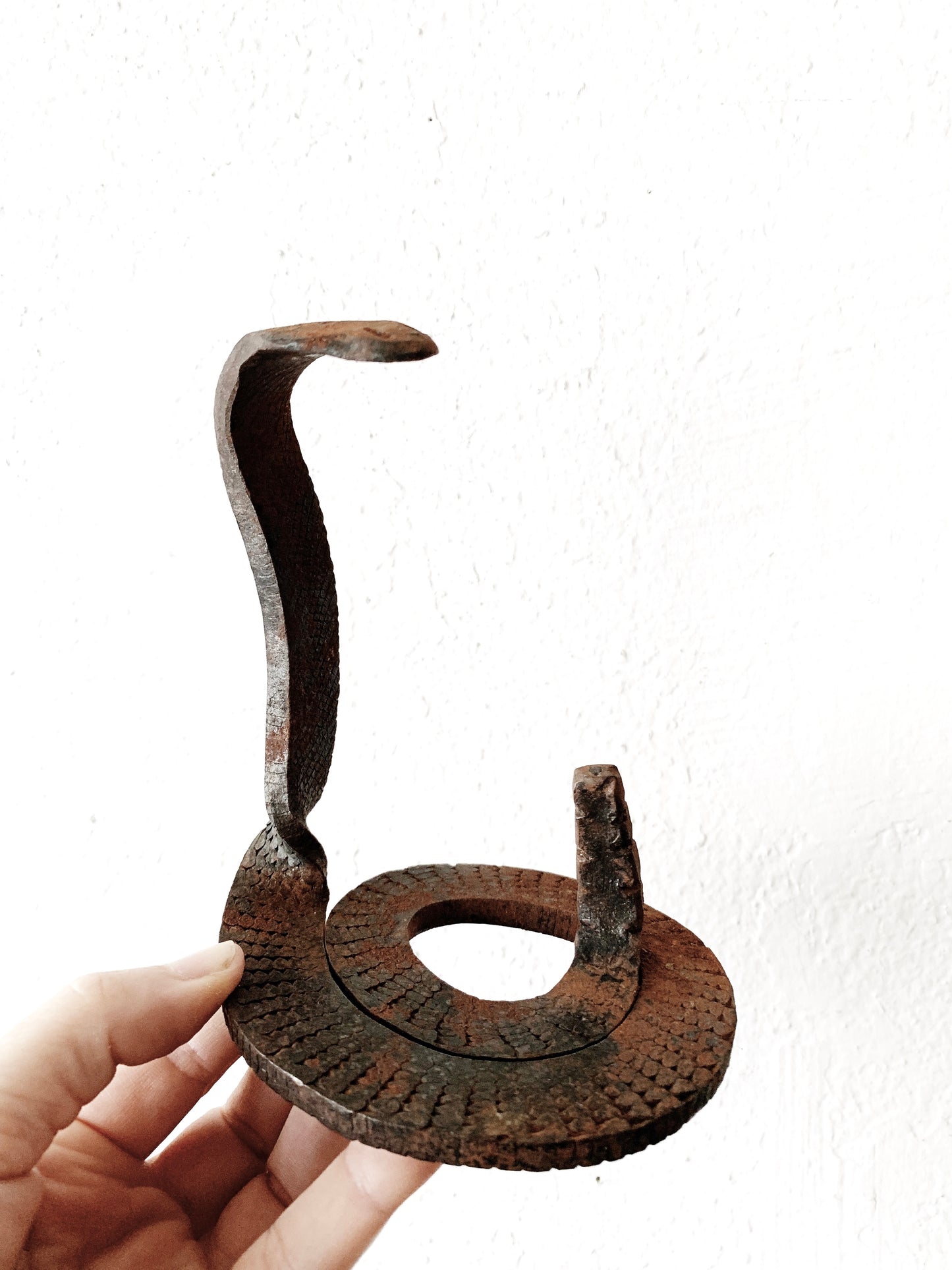Handmade Iron Cobra Sculpture