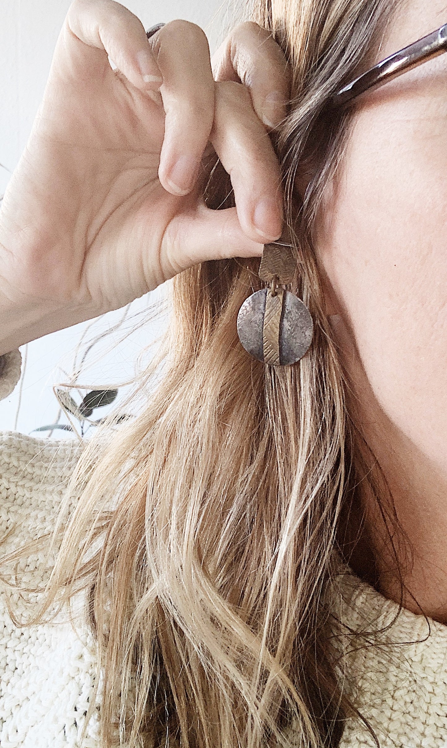 Vintage Mixed Metal M. Baer Earrings