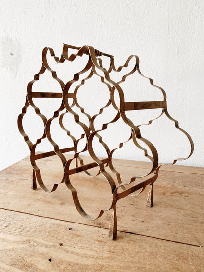 Vintage Metal Wine Rack