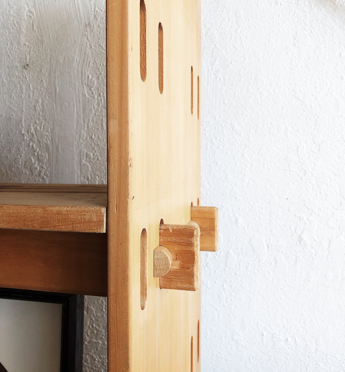 Natural Wood Peg Shelf