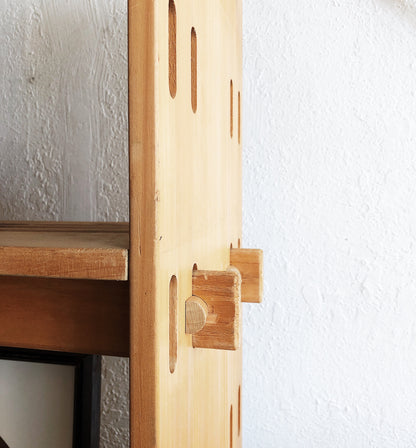 Natural Wood Peg Shelf