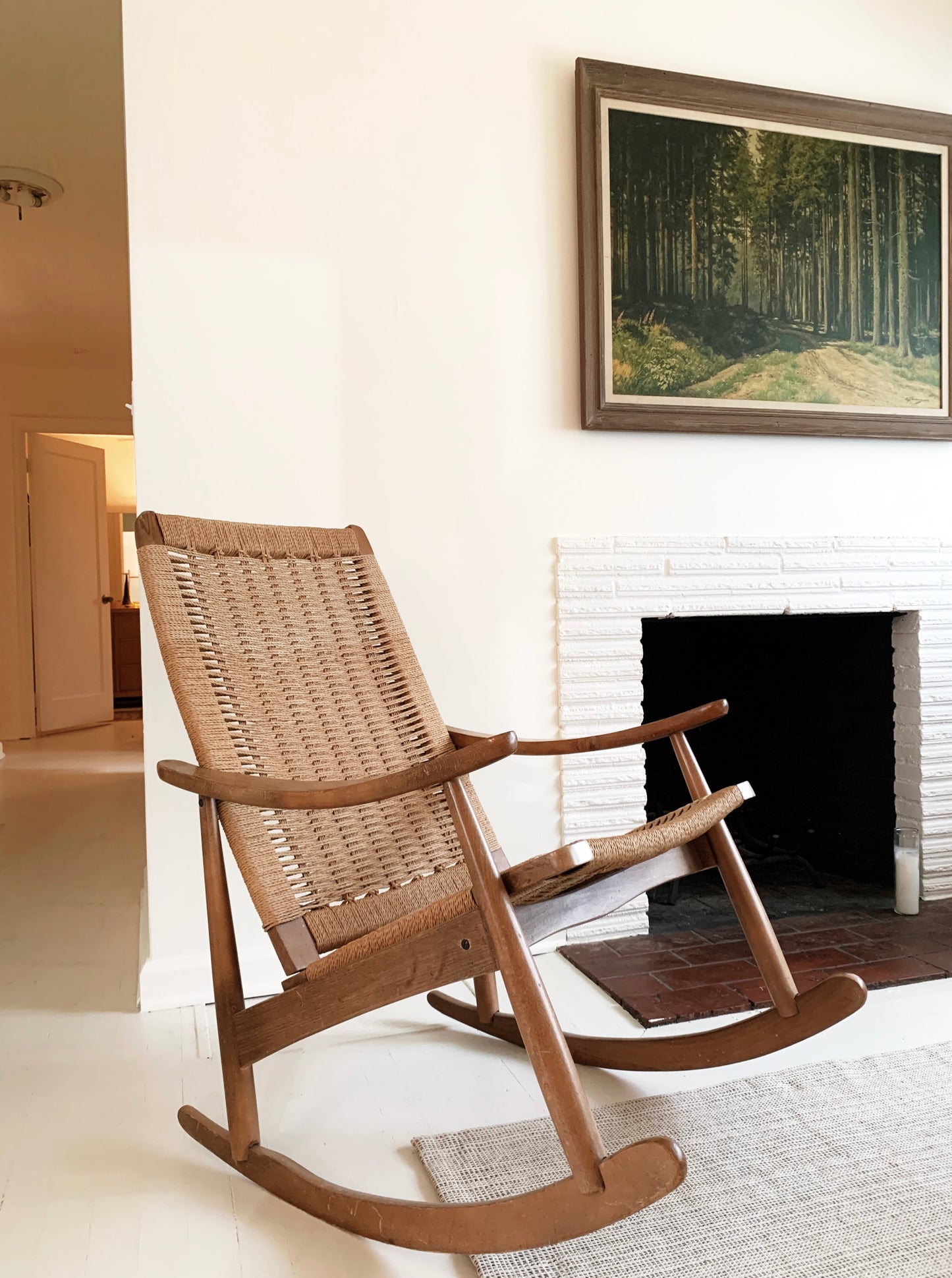 Mid Century Rope Rocker Hans Wegner