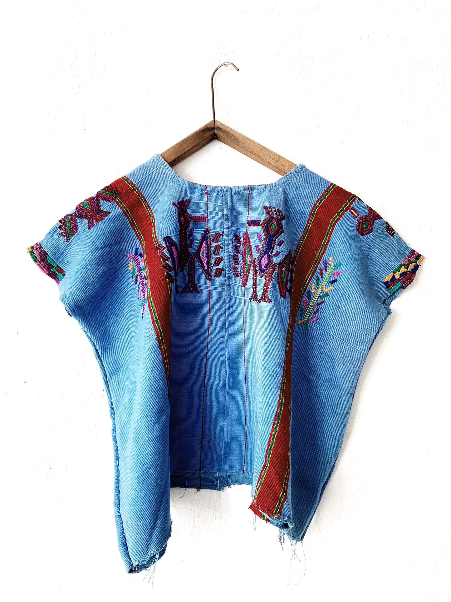 Vintage Embroidered Guatemalan Cropped Tunic