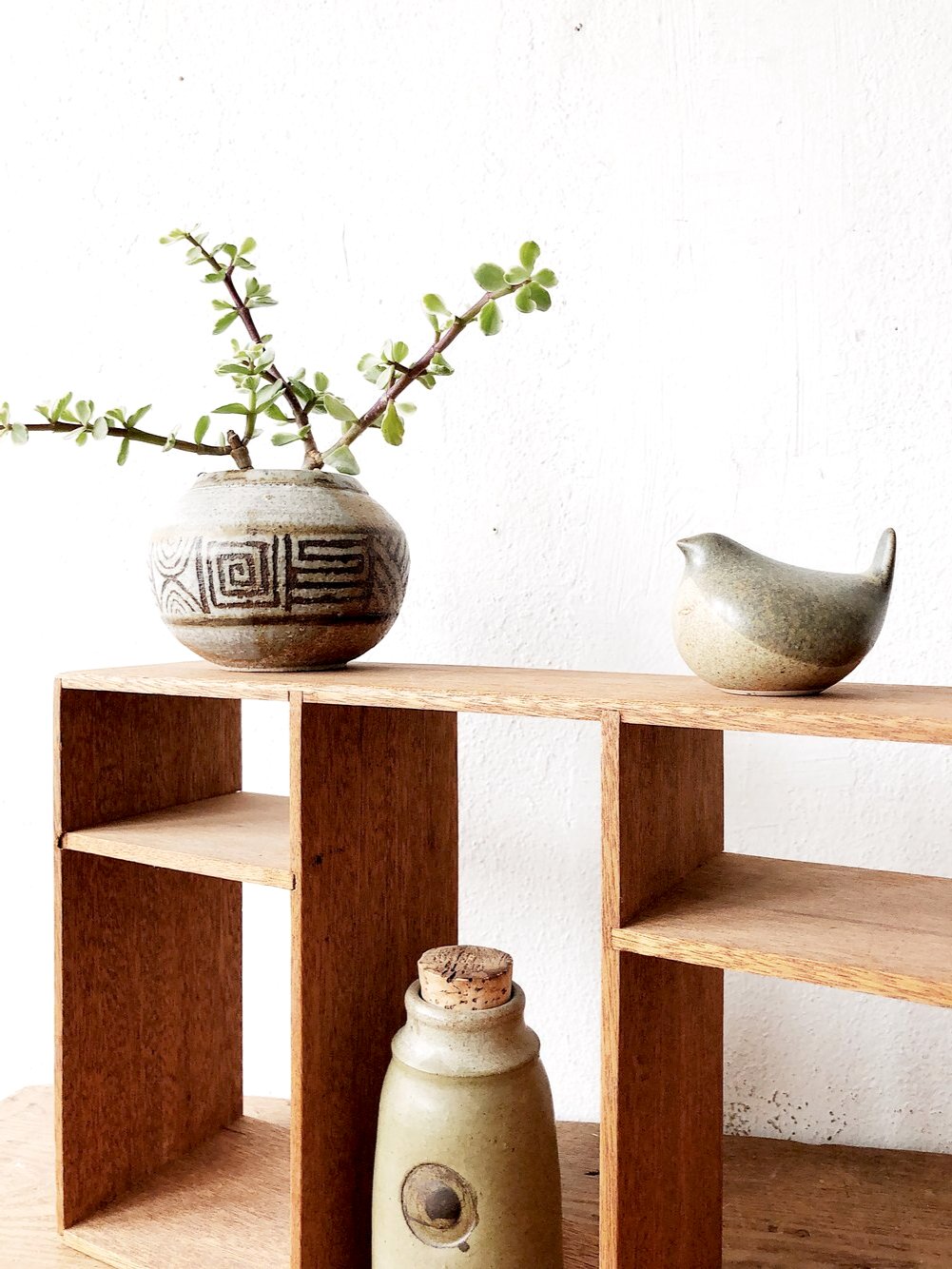 Vintage Divided Cubby Shelf