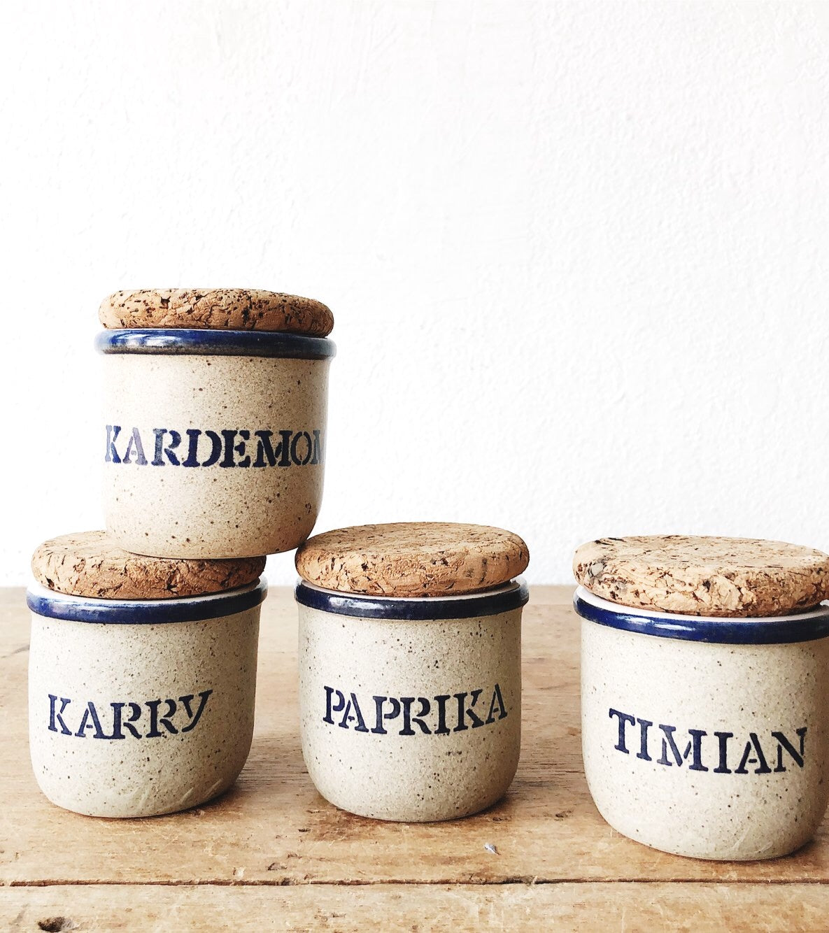 Vintage Danish Spice Jars