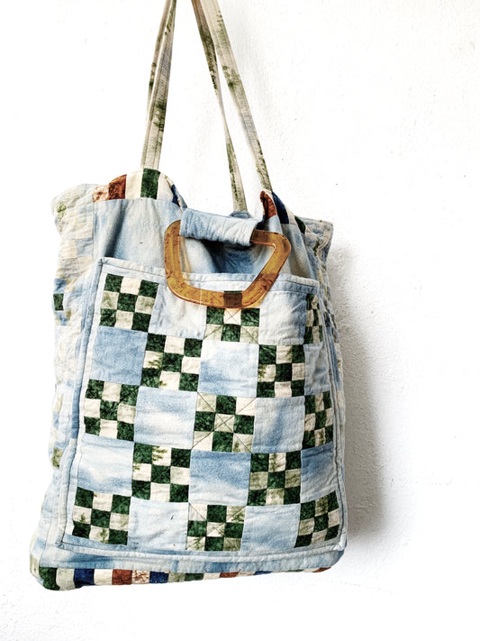 Oversized Handmade Cotton Quilted Weekender Bag