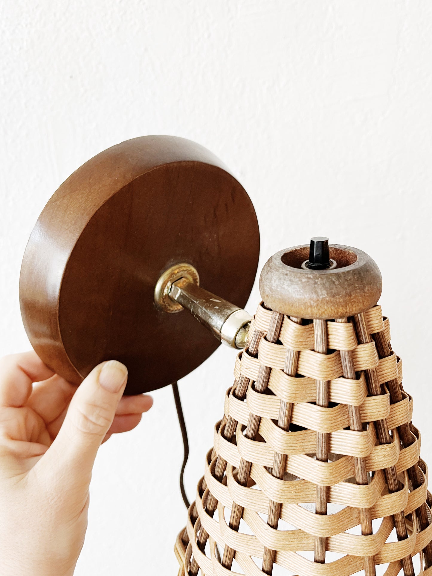 Mid Century Woven Sconce