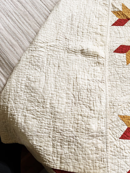 Vintage Flower Vase Cotton Quilt